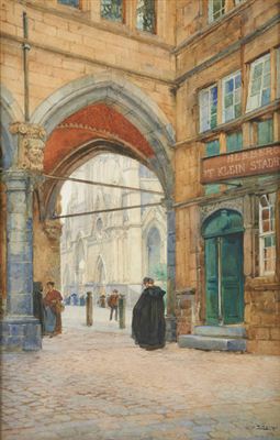 Vue de la ville d'Ypres. by Louis Titz - Auction record, sale price, and art valuation. Compare with similar artists and explore comparable artworks.