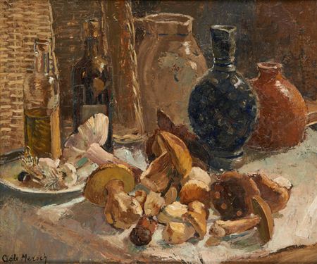 Les champignons. by Cecile Mersch - Auction record, sale price, and art valuation. Compare with similar artists and explore comparable artworks.