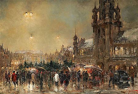 Marché aux fleurs à la Grand Place by Simon Van Gelderen - Auction record, sale price, and art valuation. Compare with similar artists and explore comparable artworks.