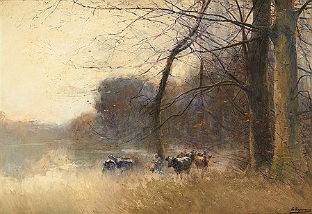 Sample artwork by Maurice Hagemans (1852 - 1917), known for landscape painting - View similar artists and auction records