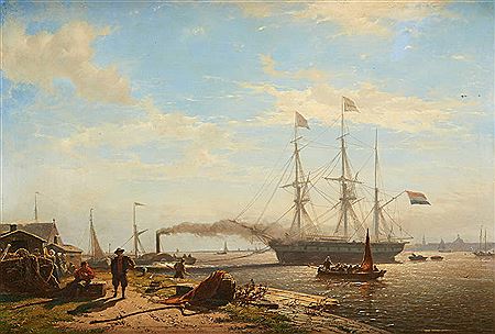 Vapeur à aubes remorquant un trois-mâts by Willem Anthonie Deventer - Auction record, sale price, and art valuation. Compare with similar artists and explore comparable artworks.