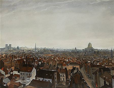 Vue de Bruxelles en 1936 by André Poffe - Auction record, sale price, and art valuation. Compare with similar artists and explore comparable artworks.