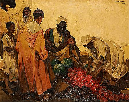 Le marché aux légumes (orientaliste)