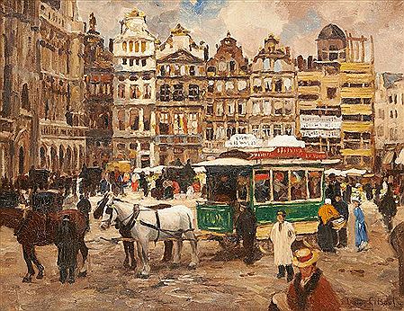 Jour de marché sur la Grand Place de Bruxelles