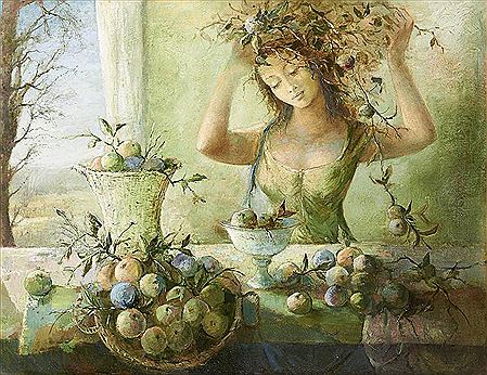 Sample artwork by Guy Cambier (1923 - 2008), known for floral still life, female figure nudes, portraits, landscapes, genre painting - View similar artists and auction records