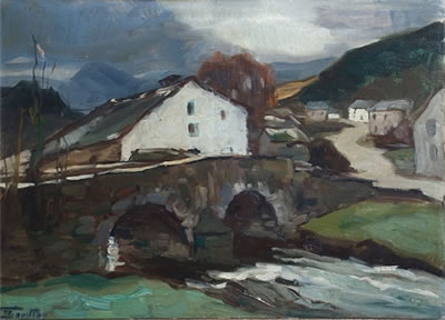 Paysage au pont à Vresse-sur-Semois