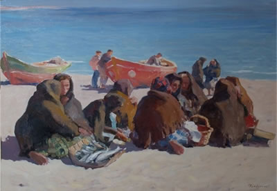 Sur la plage de Povoa de Varzin au Portugal