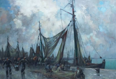 Sample artwork by Ludovic Janssen (1888 - 1954), known for decoration, novel illustration, landscape and marine scene painting, etching - View similar artists and auction records