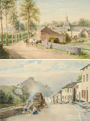 Paire de paysages