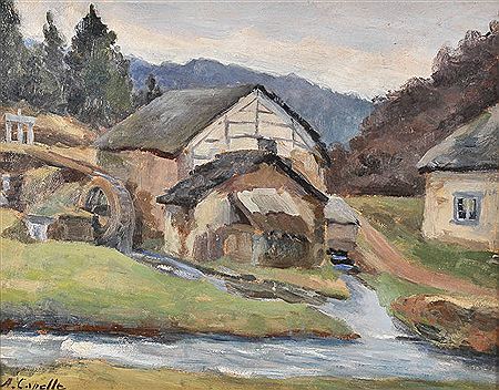 Sample artwork by Aristide Capelle (1863 - 1948), known for rural scene landscape and still life painting - View similar artists and auction records