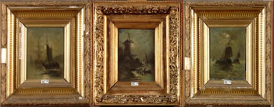 "Marines au clair de lune" et "Clair de lune sur le moulin à vent" (set of 3)