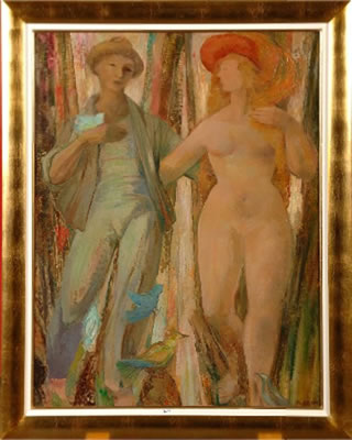 Deux femmes aux oiseaux