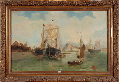 Le port d'Anvers animé