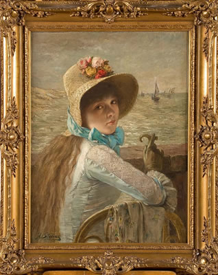 Elégante en bord de mer