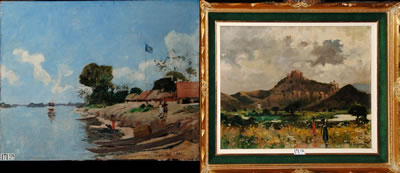 Paysages du Congo animés