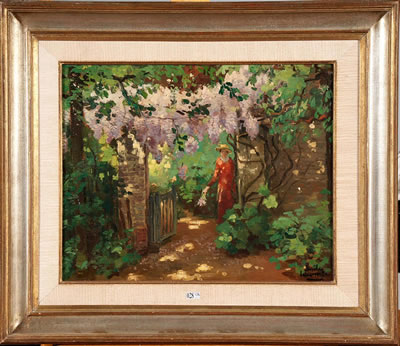 Elégante au jardin by Émile Lecomte - Auction record, sale price, and art valuation. Compare with similar artists and explore comparable artworks.