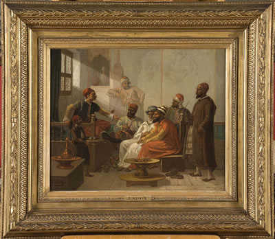 "Fumer ottomans dans un intérieur".