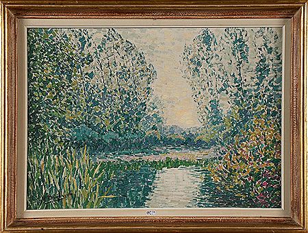 Paysage à l'étang