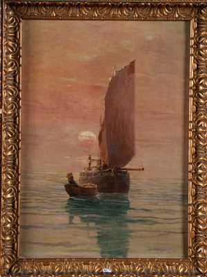 Marine au coucher du soleil by Jean M E Lavezzari - Auction record, sale price, and art valuation. Compare with similar artists and explore comparable artworks.