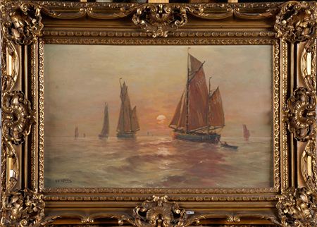 Marine au coucher du soleil