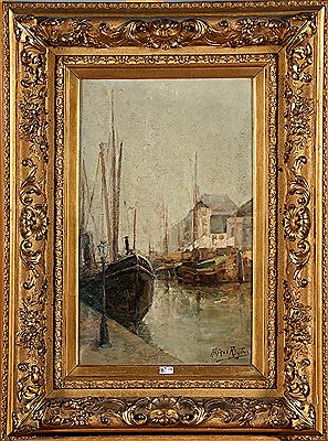 Coin d'un port en ville