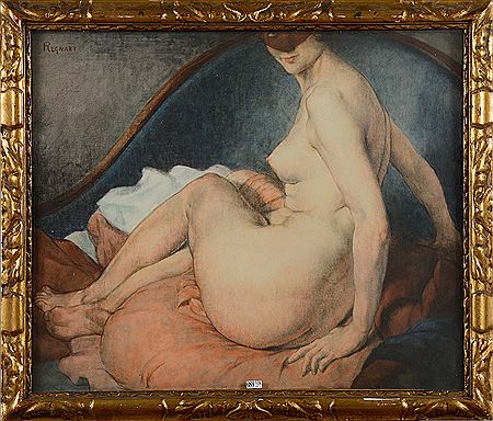 Femme nue au masque