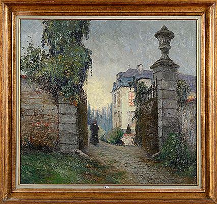 "L'entrée du couvent animée".
