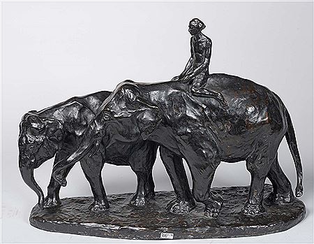 Eléphants et leur cornac by Albert Hager - Auction record, sale price, and art valuation. Compare with similar artists and explore comparable artworks.