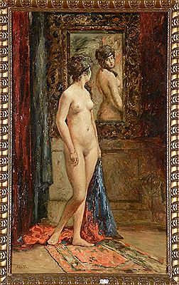"Femme nue au miroir"