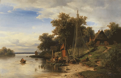 Sample artwork by August Eduard Schliecker (1833 - 1911), known for landscape painting - View similar artists and auction records