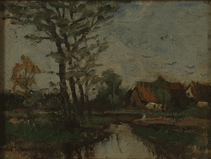 Landschaft mit Bach