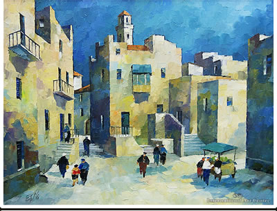 Courtyard in Bari, Italy