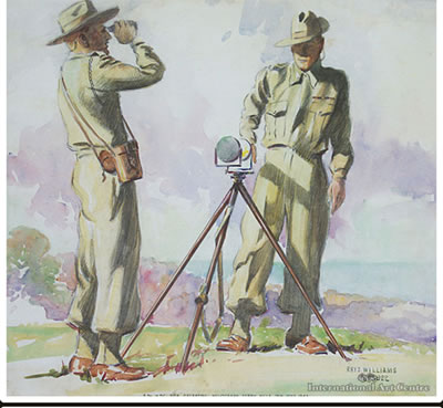 8 Bn V.D.C. Sig's Operating Heliograph Terry Hills, 13th June 1943