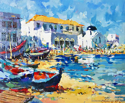 Sample artwork by Gaston De Vel (1924 - 2010), known for impressionist marine and landscape painting - View similar artists and auction records