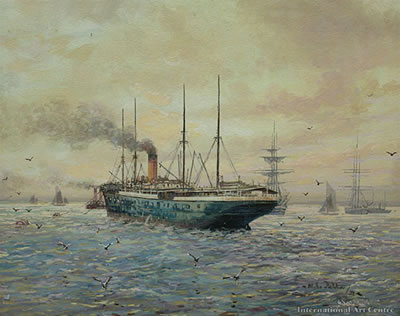 Shipping, Auckland Harbour by Blythe Fletcher - Auction record, sale price, and art valuation. Compare with similar artists and explore comparable artworks.