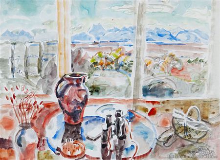 Still Life with Jug and Distant Landscape Through Window by Olivia Orme Spencer Bower - Auction record, sale price, and art valuation. Compare with similar artists and explore comparable artworks.