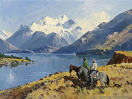 Sample artwork by Peter Beadle (1933 - 2021), known for mountain landscape painting - View similar artists and auction records