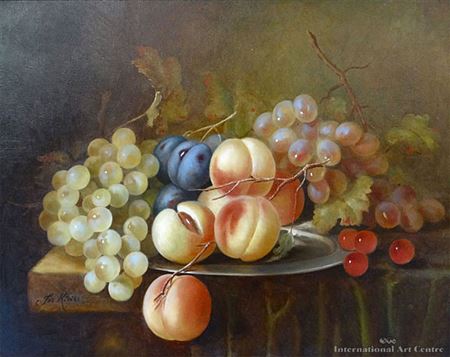 Still Life with Fruit by Jos Kivits - Auction record, sale price, and art valuation. Compare with similar artists and explore comparable artworks.