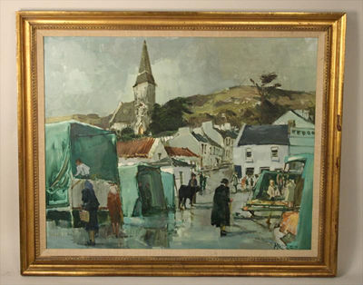 Irish Village by Cecil Maguire - Auction record, sale price, and art valuation. Compare with similar artists and explore comparable artworks.