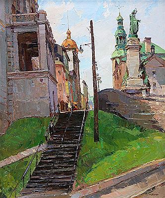 "Escalier au bout de la rue Buade"