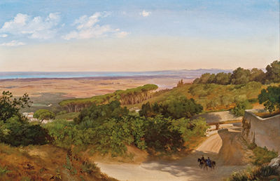 Blick von Castel Gandolfo aufs Meer