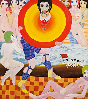 Sample artwork by Robert Zeppel-Sperl (1944 - 2005), known for animal and figure anthropomorphic painting and sculpture, teaching - View similar artists and auction records
