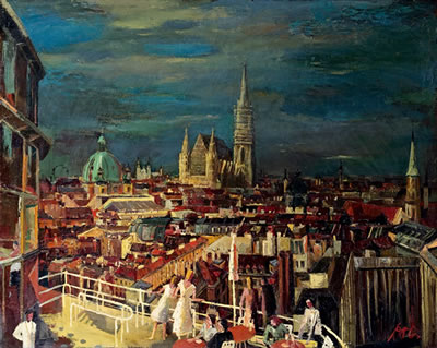 Blick auf den Stephansdom vom ersten Wiener Hochhaus