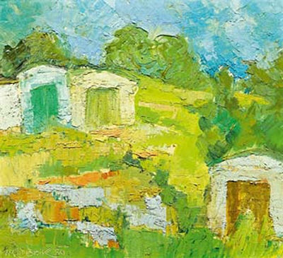 Weinkeller im Sommer by Heribert Potuznik - Auction record, sale price, and art valuation. Compare with similar artists and explore comparable artworks.