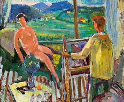 Artist and model by Frederick Serger - Auction record, sale price, and art valuation. Compare with similar artists and explore comparable artworks.