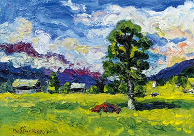 Baum vor Kärntner Atelier