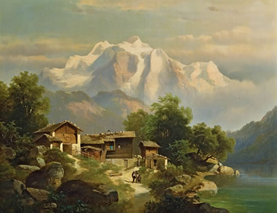 Gehöft im Gebirge