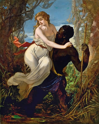 Junge Dame mit ihrem afrikanischem Retter