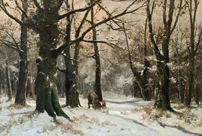Sample artwork by Adolf Kaufmann (1848 - 1916), known for peasant genre, landscape and harbor view painting - View similar artists and auction records
