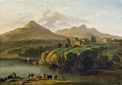Landschaft mit Ruinen